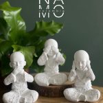Monjes Sabiduría (3 figuras) blanco